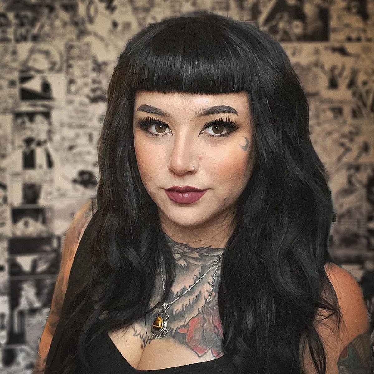 60 Adorable Methods to Achieve Long Hair with Bangs