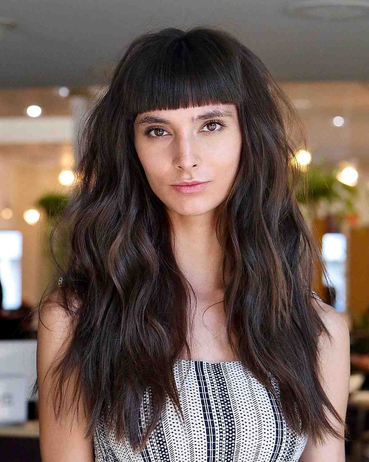60 Adorable Methods to Achieve Long Hair with Bangs
