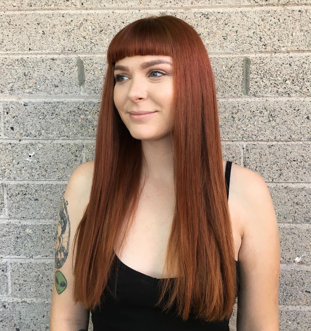 60 Adorable Methods to Achieve Long Hair with Bangs