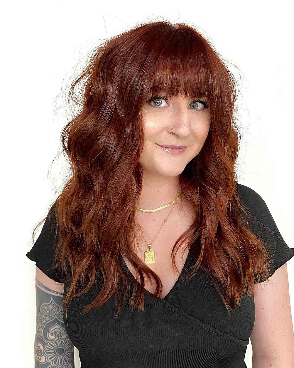 60 Adorable Methods to Achieve Long Hair with Bangs