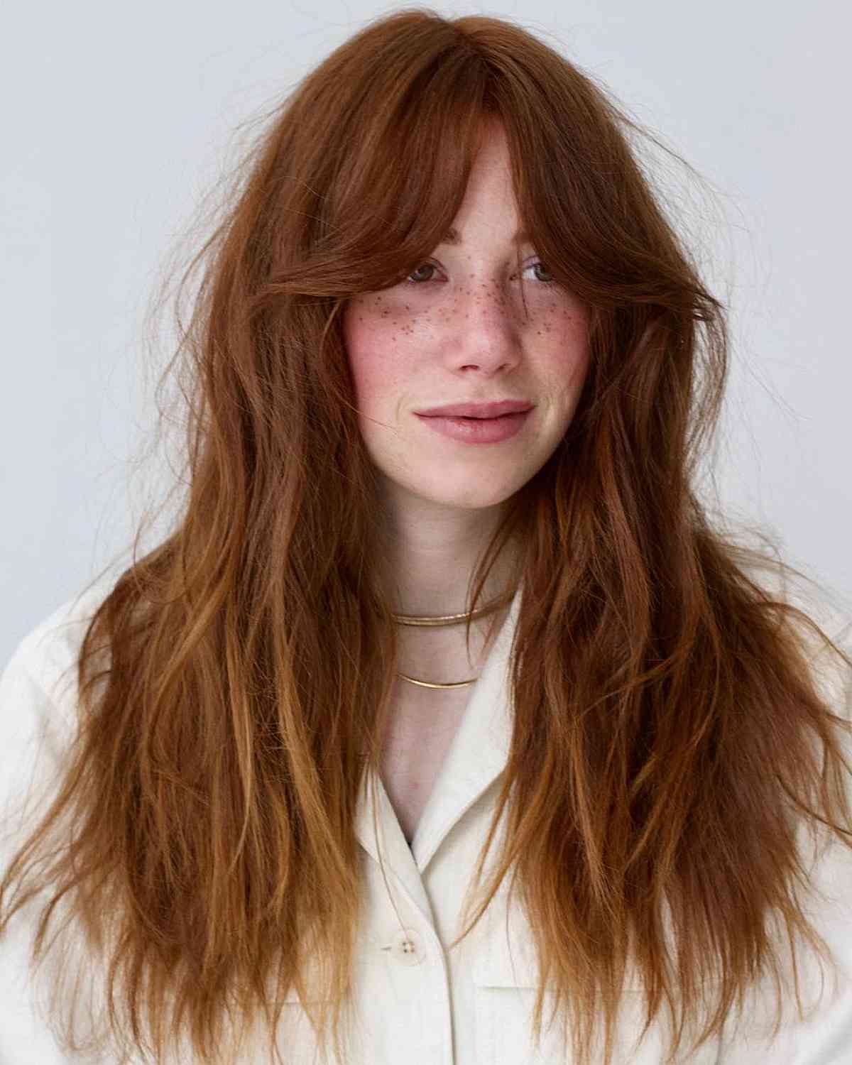60 Adorable Methods to Achieve Long Hair with Bangs