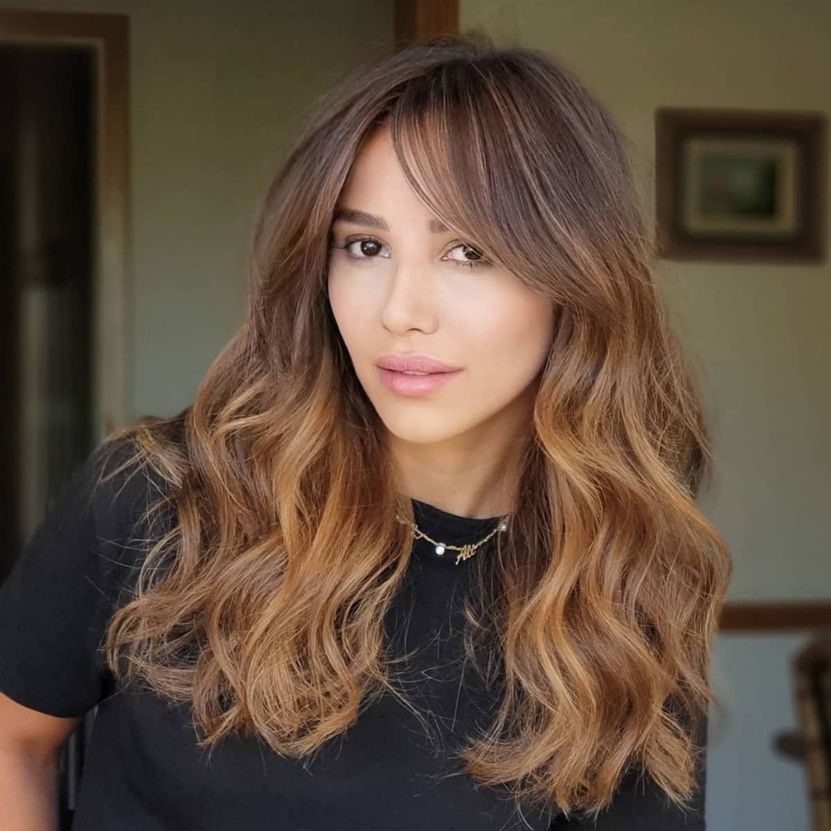 60 Adorable Methods to Achieve Long Hair with Bangs