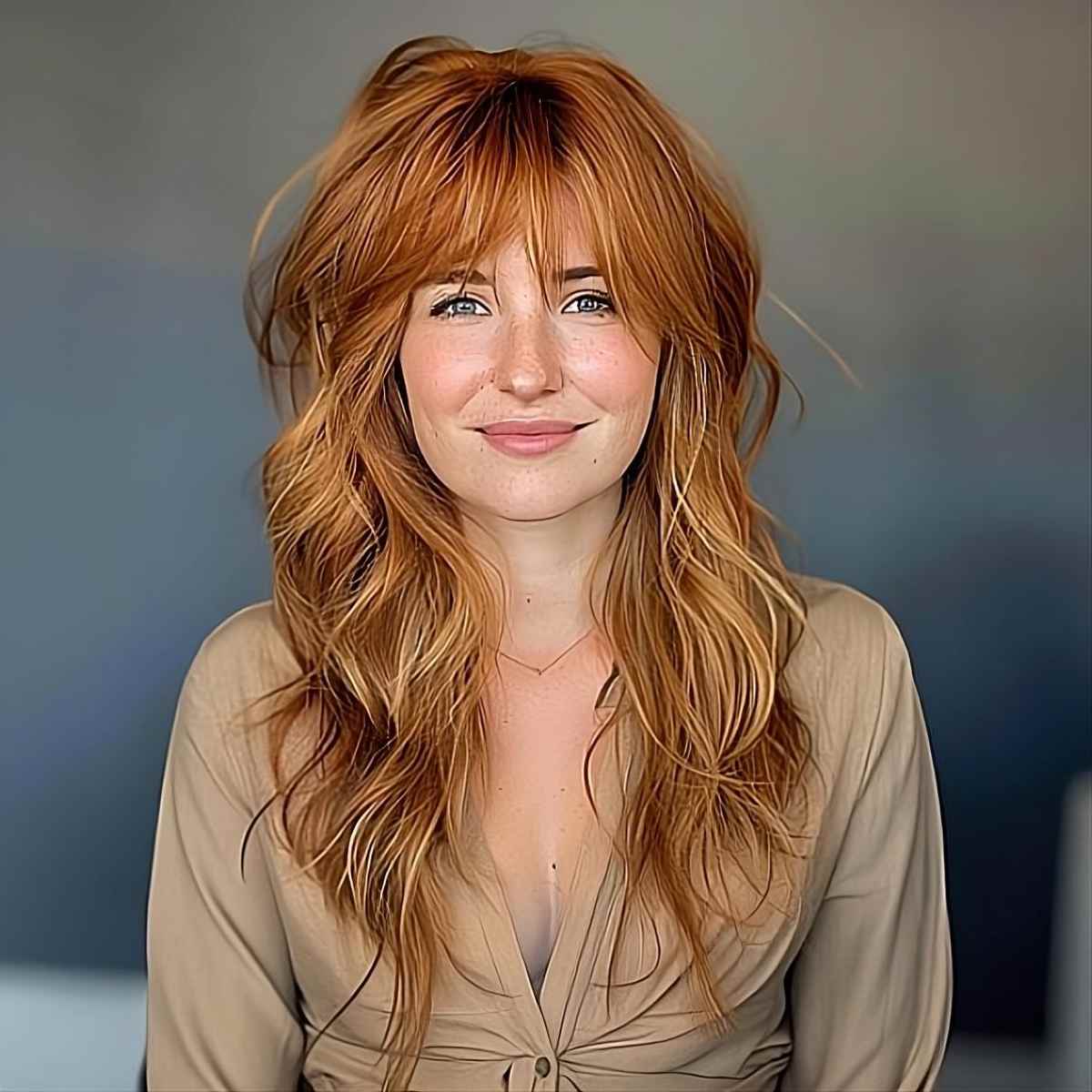 60 Adorable Methods to Achieve Long Hair with Bangs