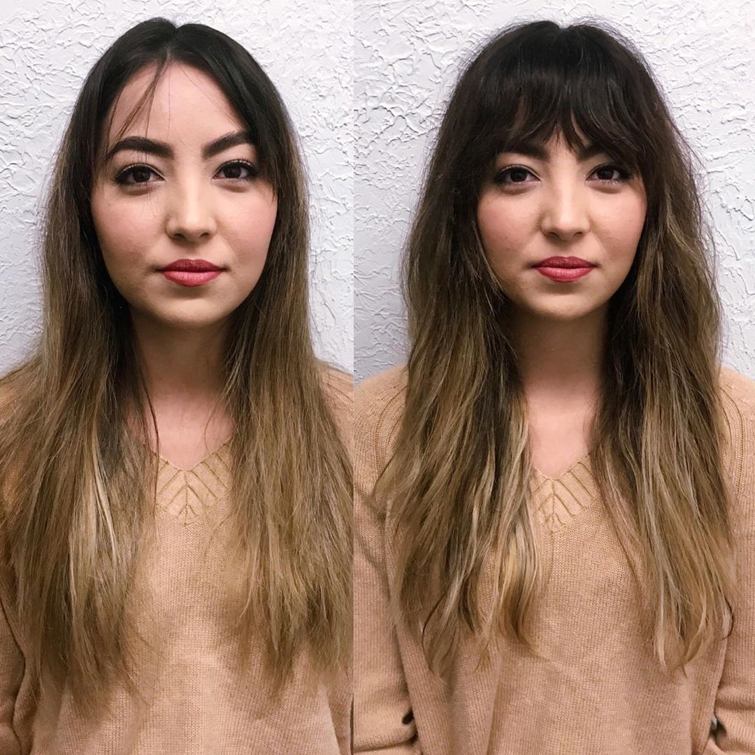 60 Adorable Methods to Achieve Long Hair with Bangs