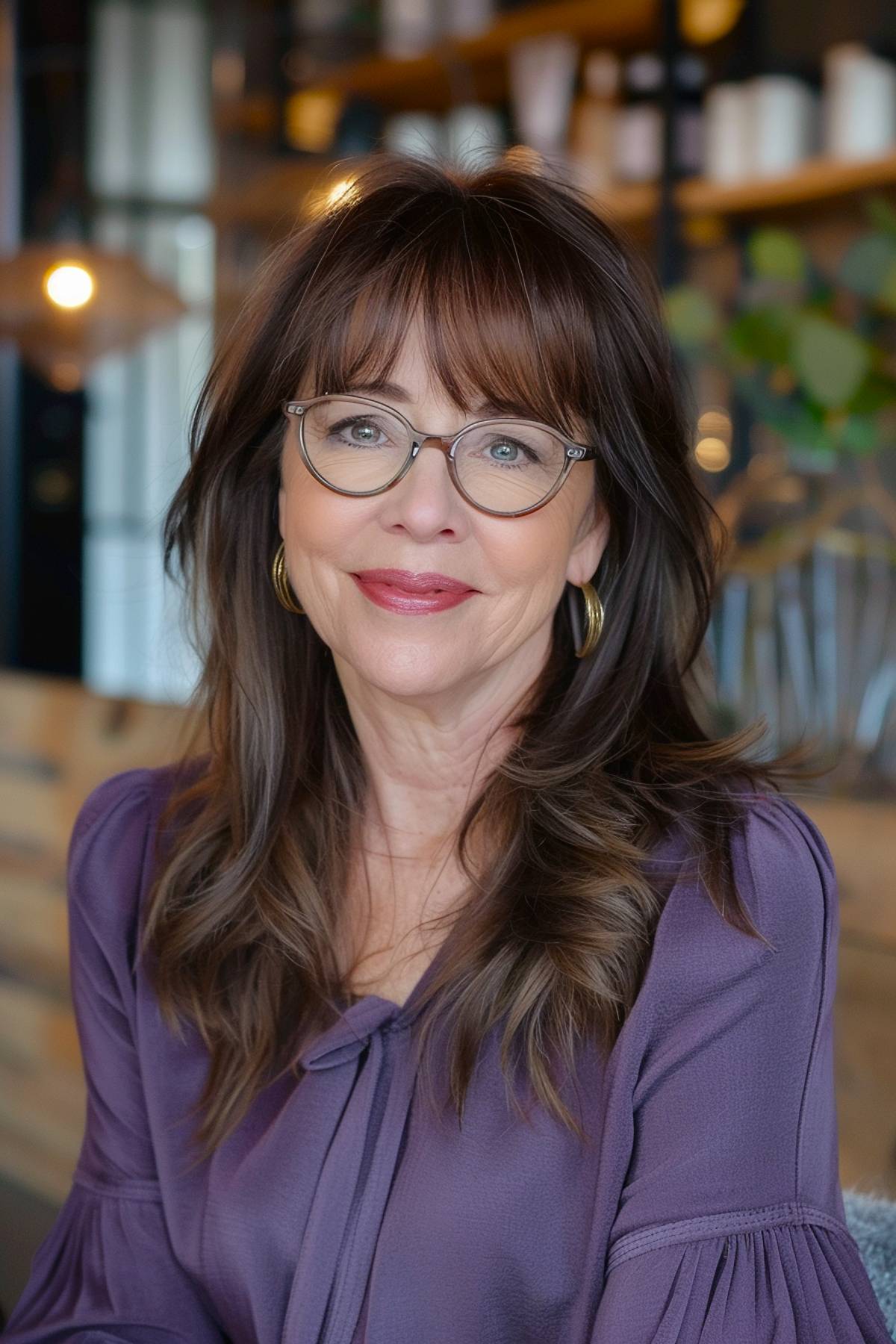 15+ Stylish Curtain Bangs That Look Amazing with Glasses in 2025