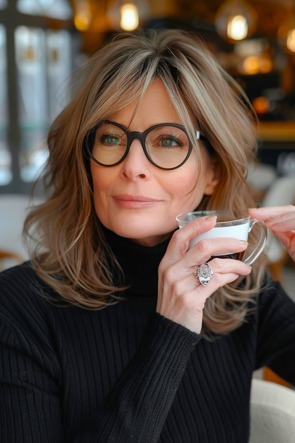 15+ Stylish Curtain Bangs That Look Amazing with Glasses in 2025