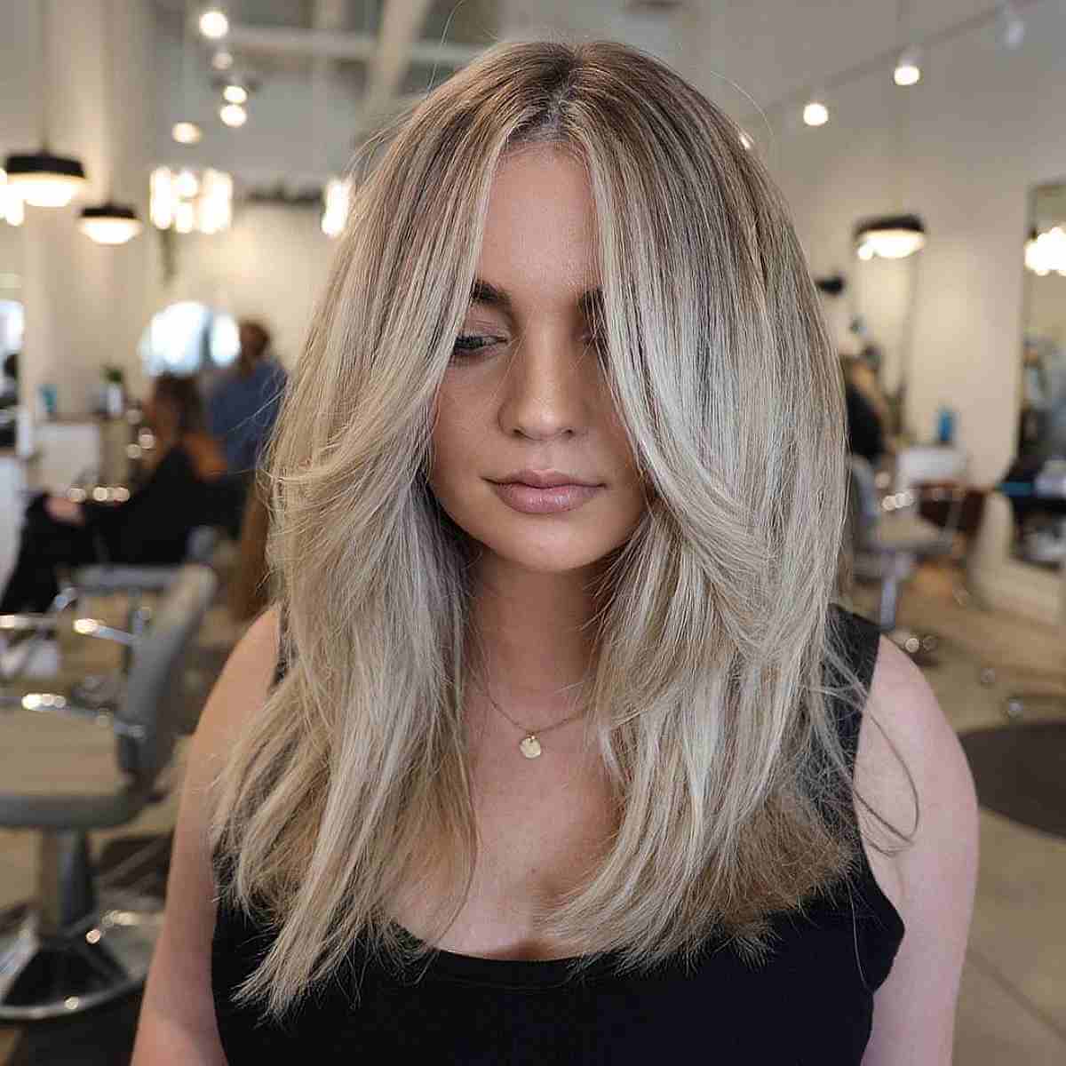 69 Middle Part Hairstyles Trending Right Now