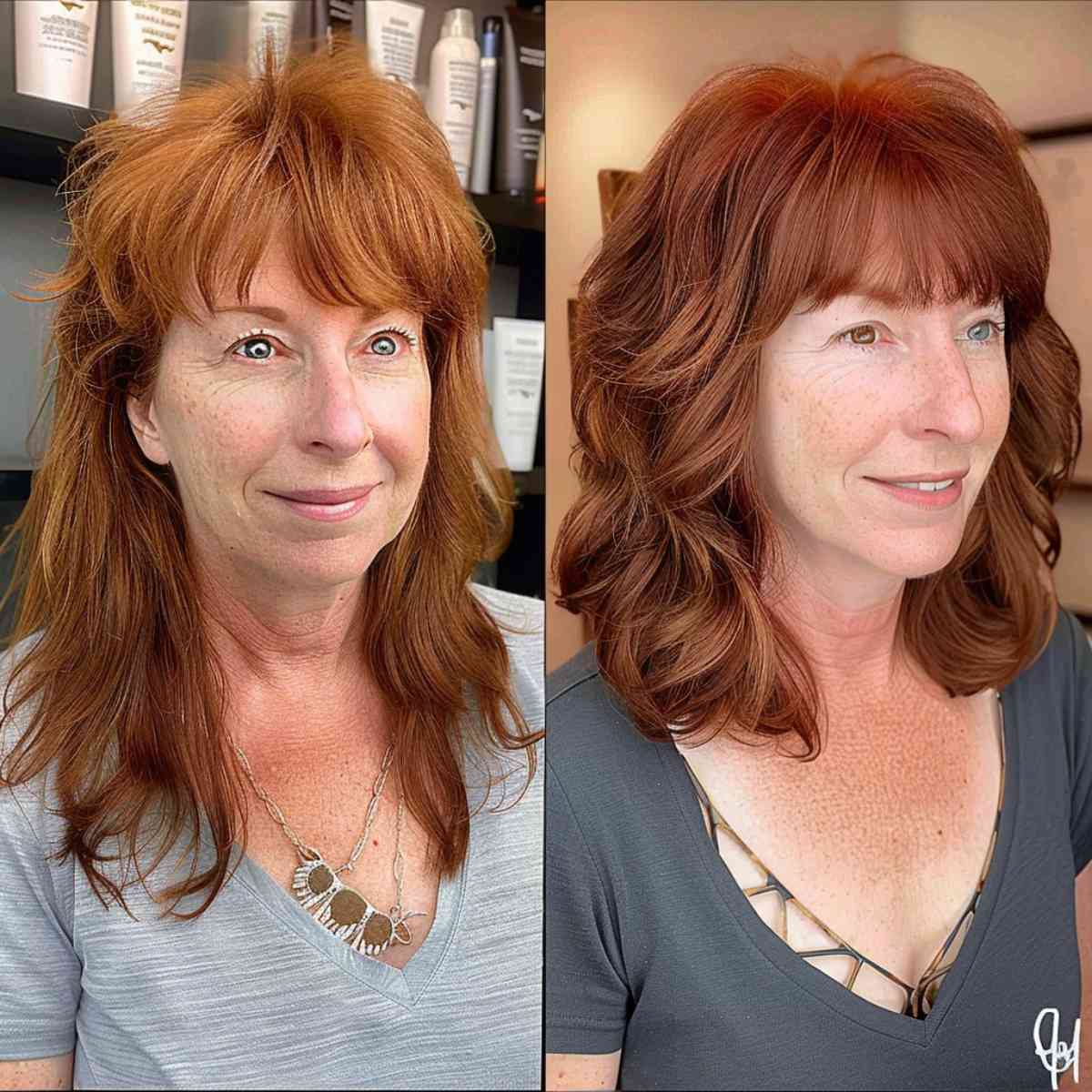 27 Youthful Shag Haircuts for Older Women