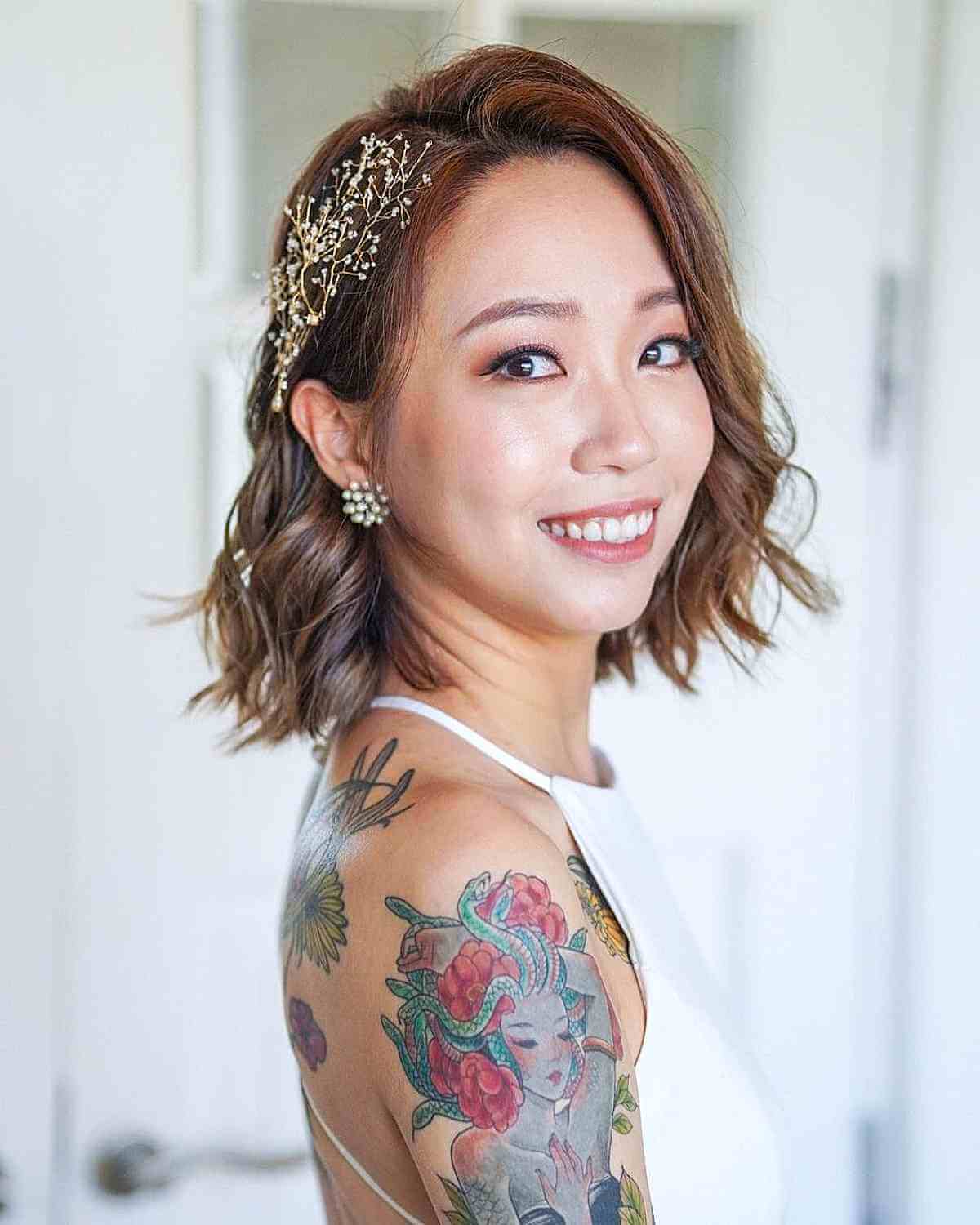 34 Gorgeous Short Wedding Hairstyles and Bridal Hair Ideas