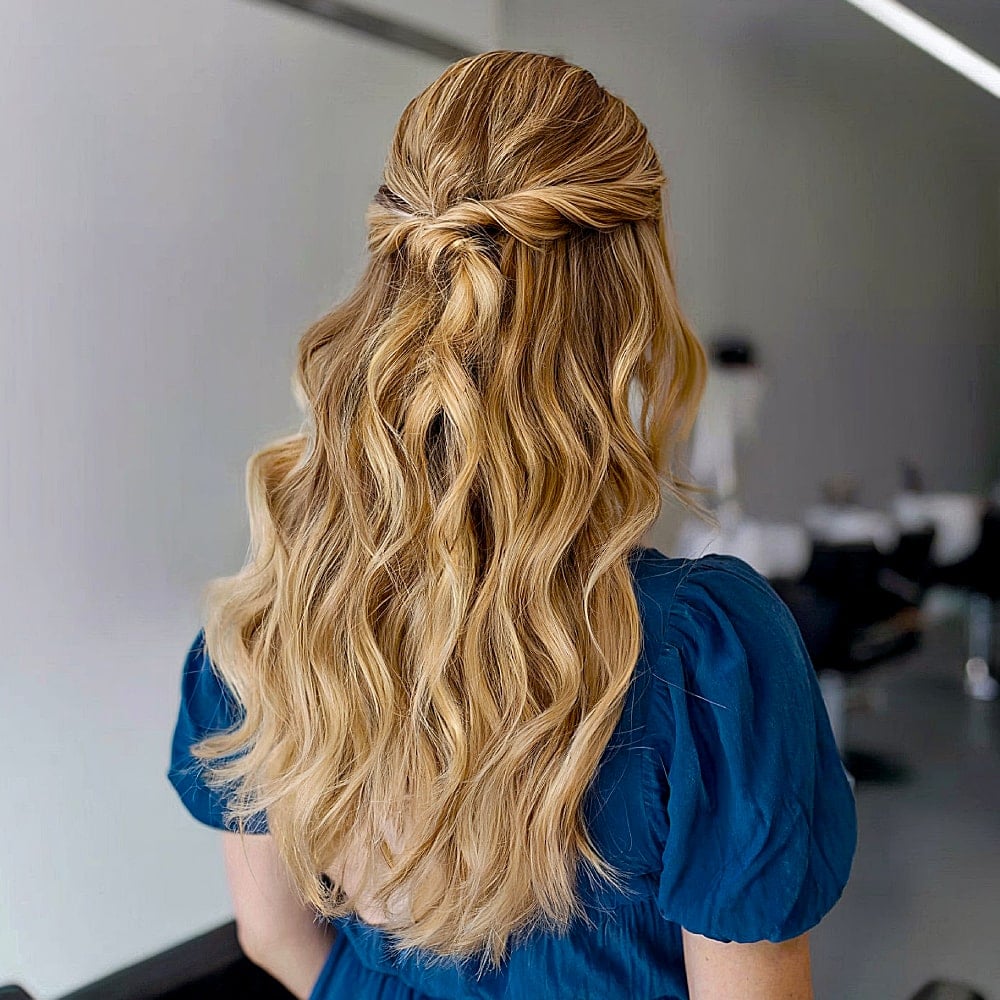 29 Prettiest Half Up Half Down Prom Hairstyles for 2025