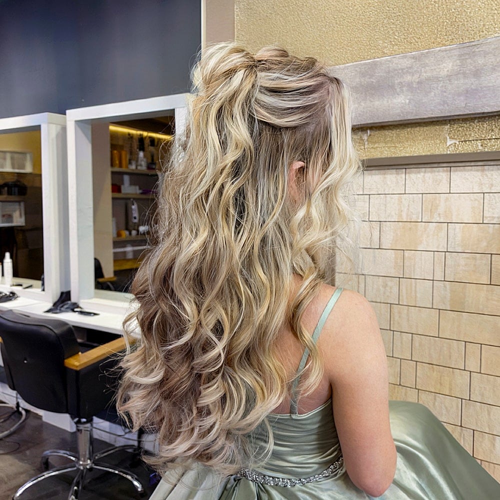 29 Prettiest Half Up Half Down Prom Hairstyles for 2025