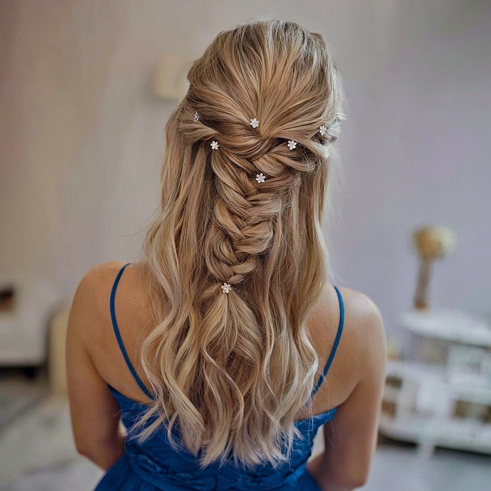 29 Prettiest Half Up Half Down Prom Hairstyles for 2025