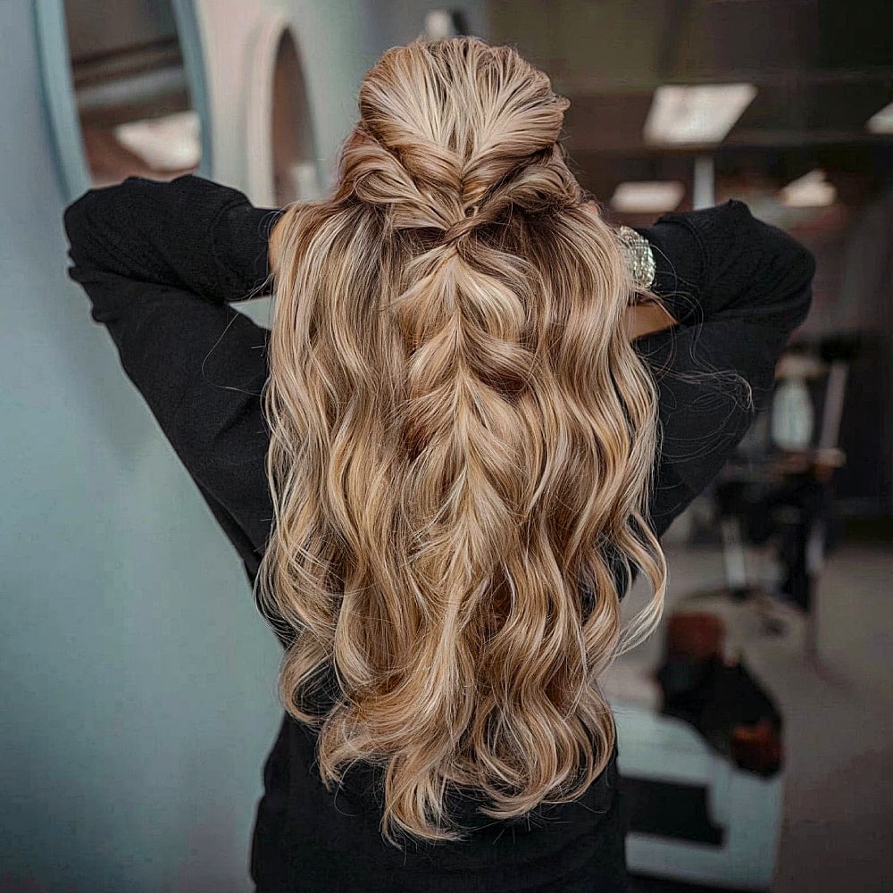 29 Prettiest Half Up Half Down Prom Hairstyles for 2025