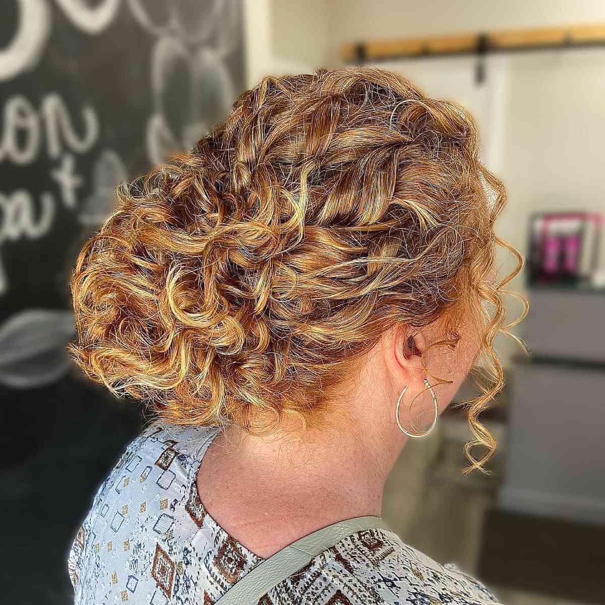 33 Easy & Cute Curly Hair Updos in Trending in 2025