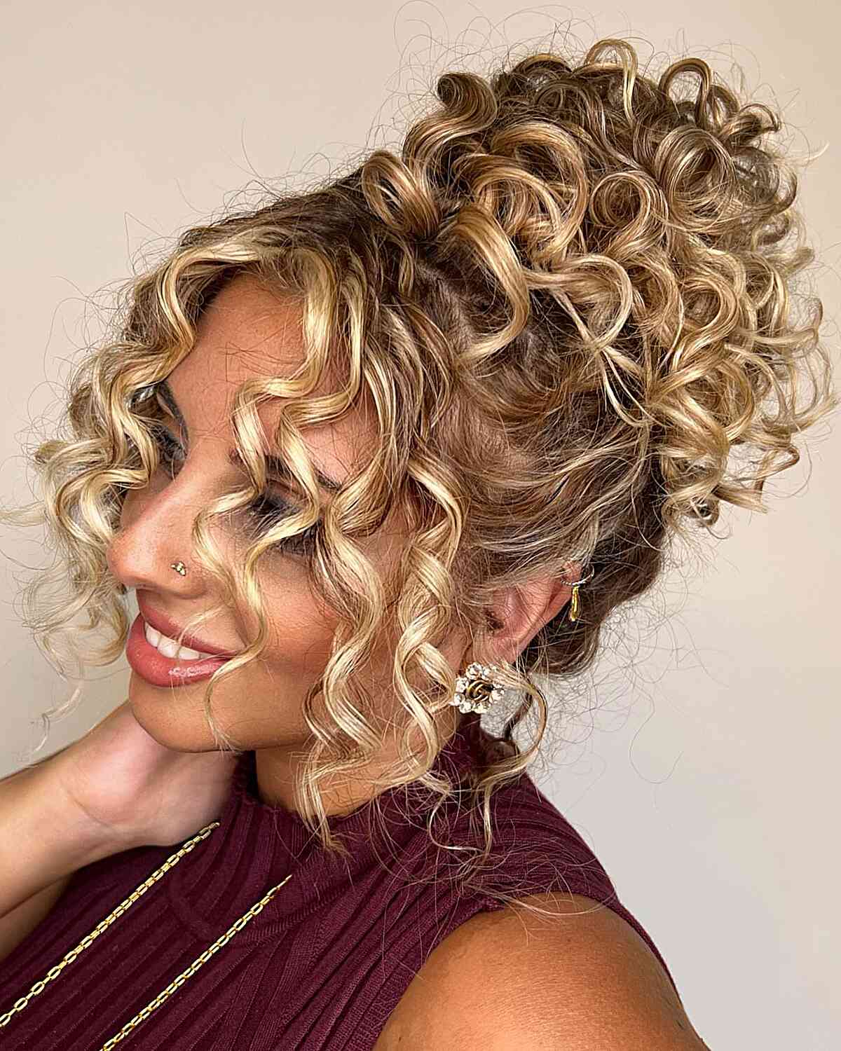 33 Easy & Cute Curly Hair Updos in Trending in 2025