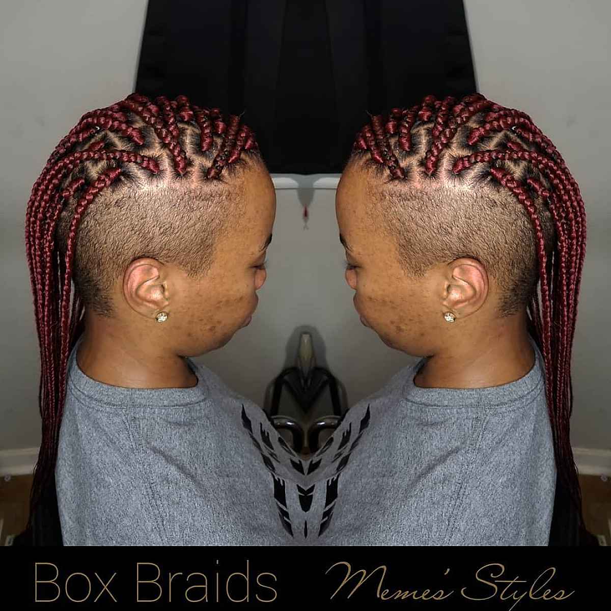 20 Pictures of Burgundy Box Braids You Have to See Before You Get This