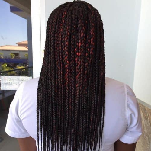 20 Pictures of Burgundy Box Braids You Have to See Before You Get This
