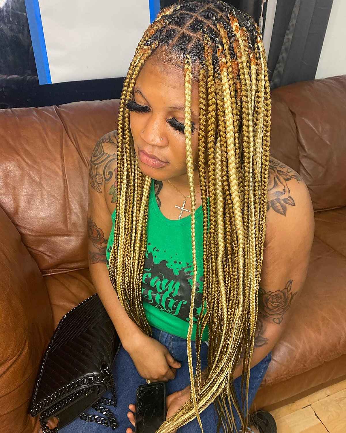 24 Hottest Blonde Box Braids for 2025