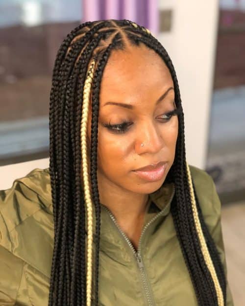 24 Exceptional Triangle Box Braids To Try Now