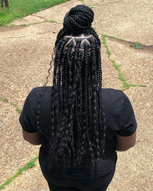 24 Exceptional Triangle Box Braids To Try Now