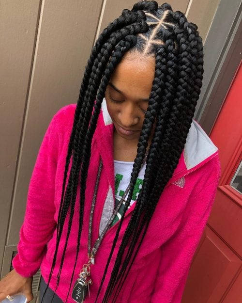 24 Exceptional Triangle Box Braids To Try Now
