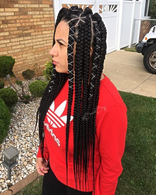 24 Exceptional Triangle Box Braids To Try Now
