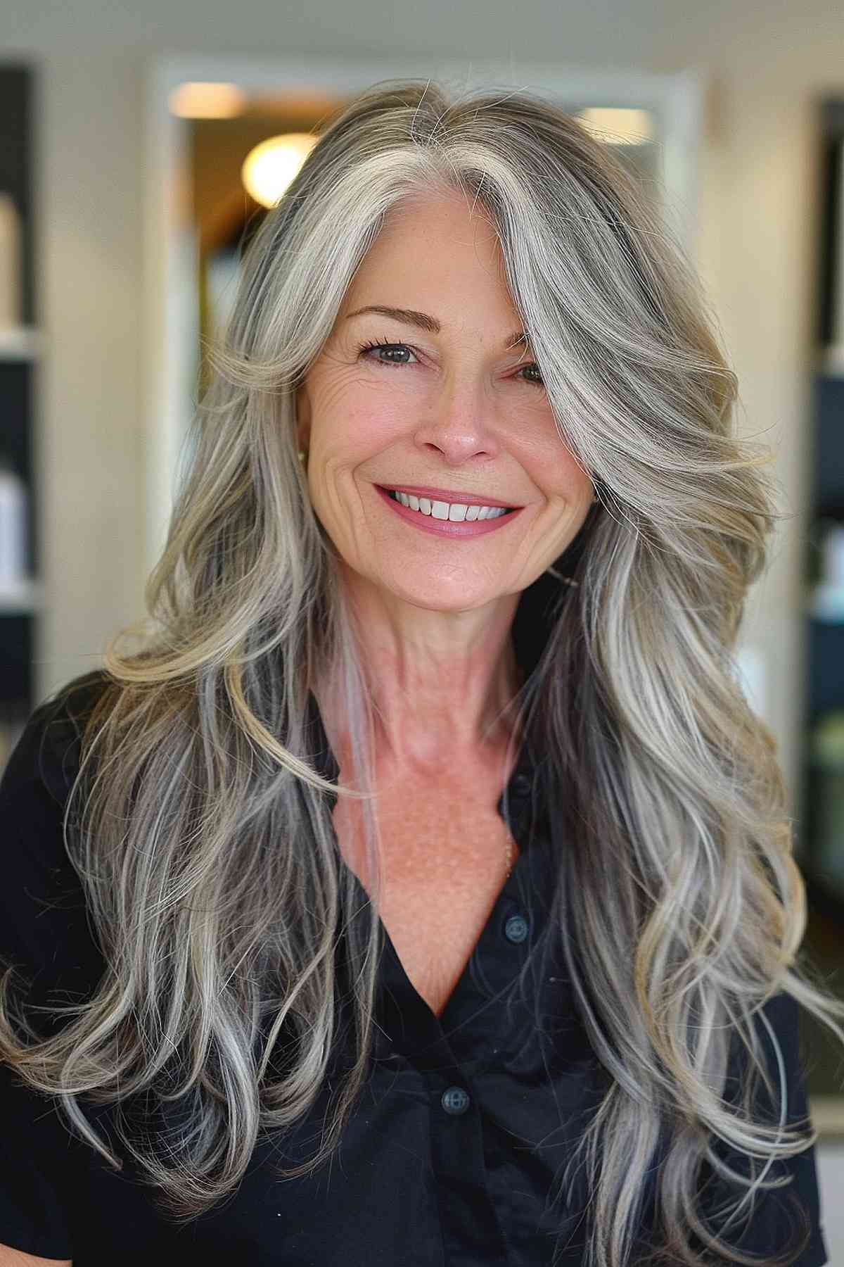 33 Most Flattering Long Hairstyles for Women Over 60