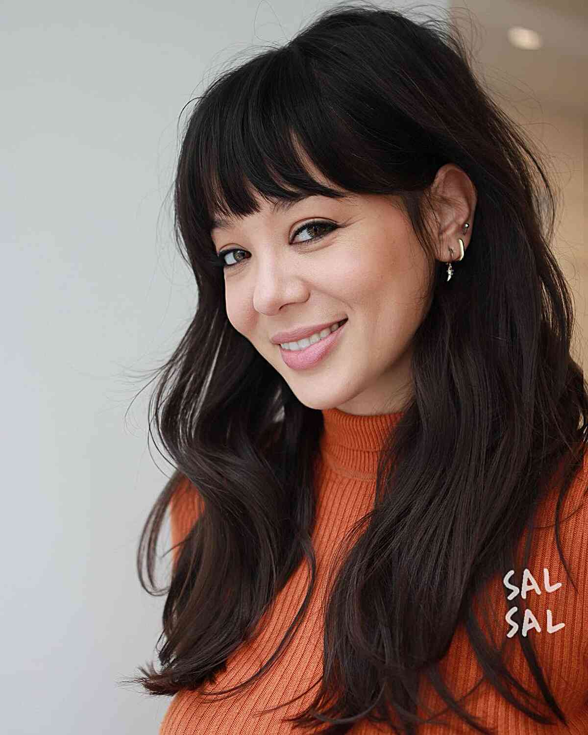 62 Cute Ways to Get Long Hair With Bangs