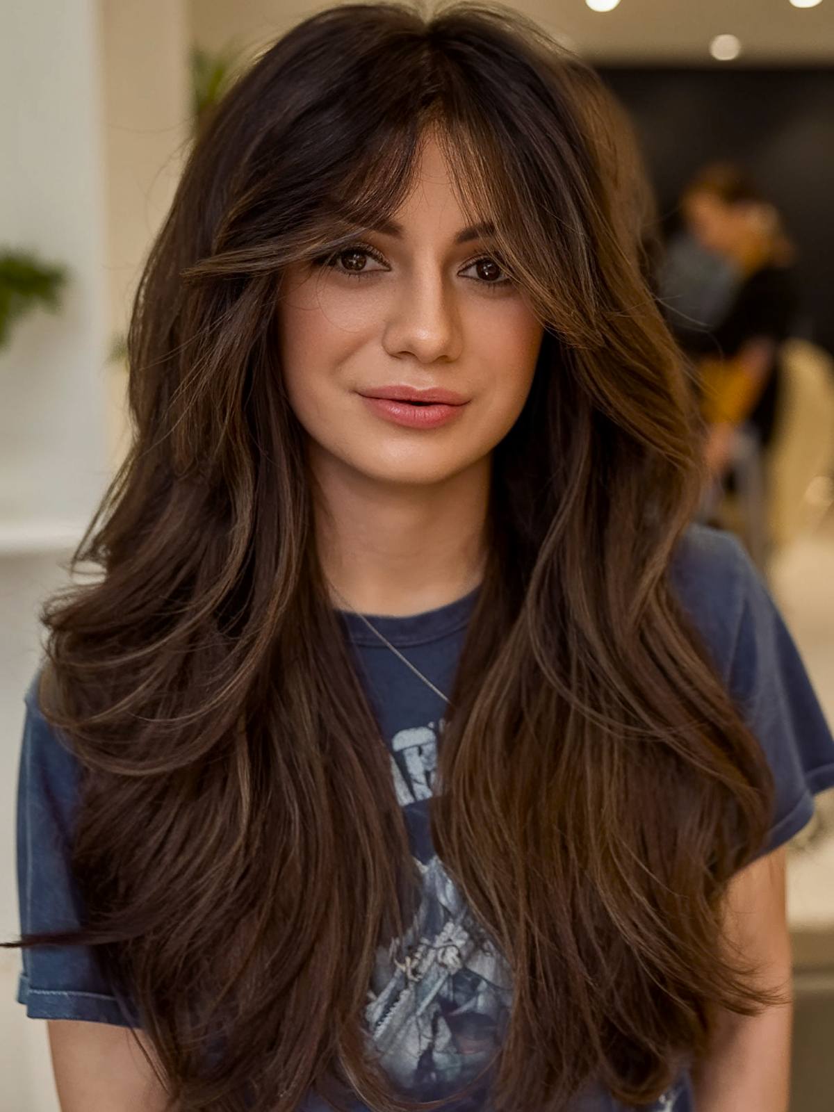 15+ Ideas for Long Straight Hair with Curtain Bangs