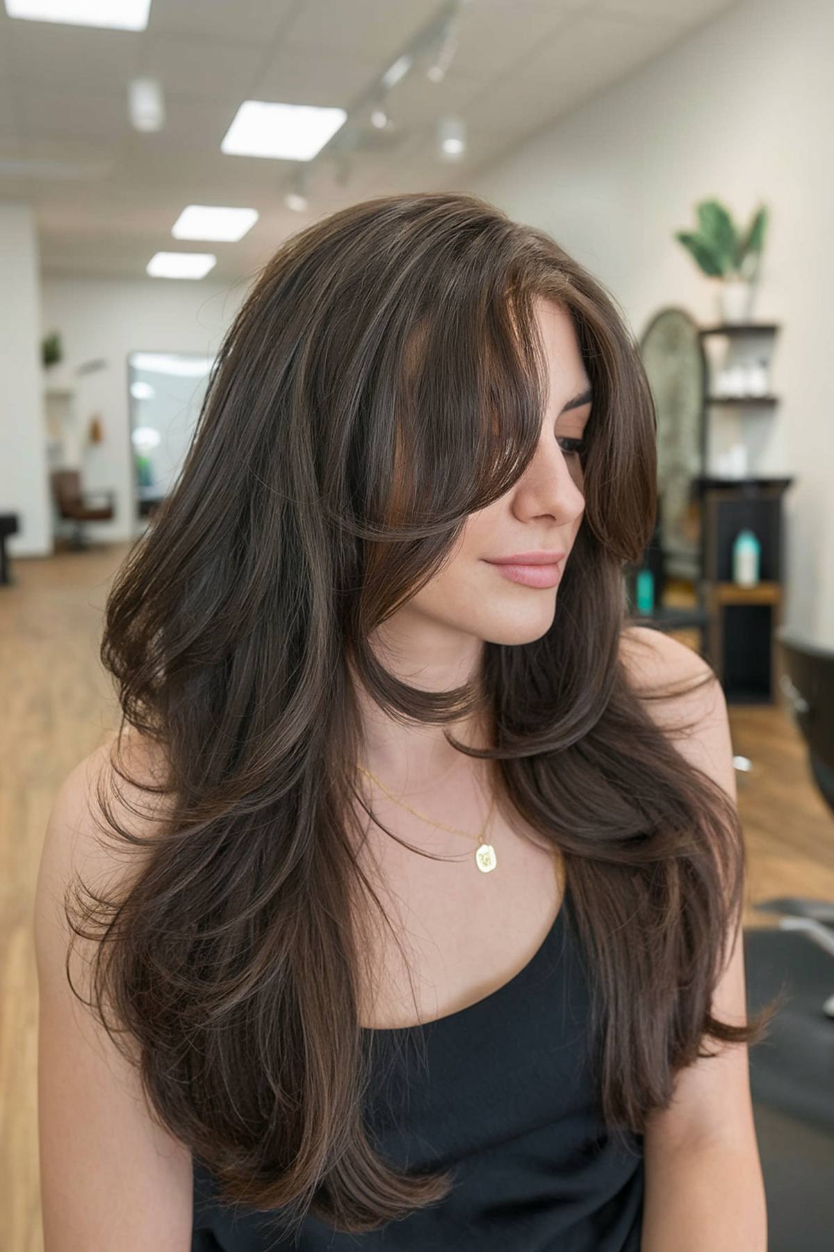 15+ Ideas for Long Straight Hair with Curtain Bangs