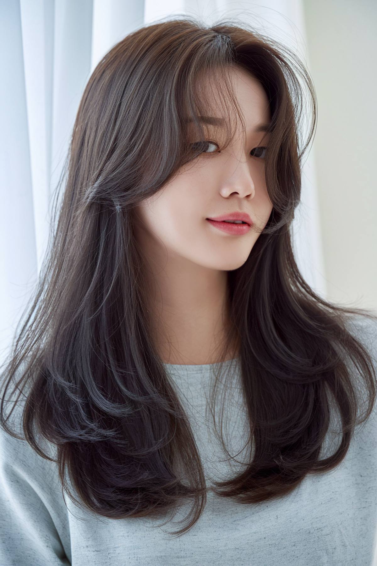 15+ Ideas for Long Straight Hair with Curtain Bangs