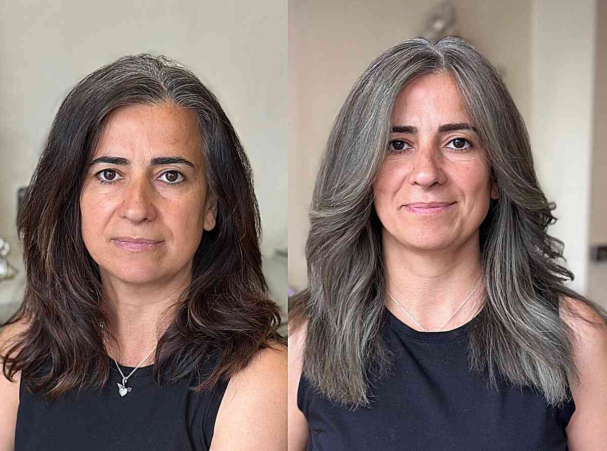54 Youthful Medium-Length Hairstyles for Women Over 50