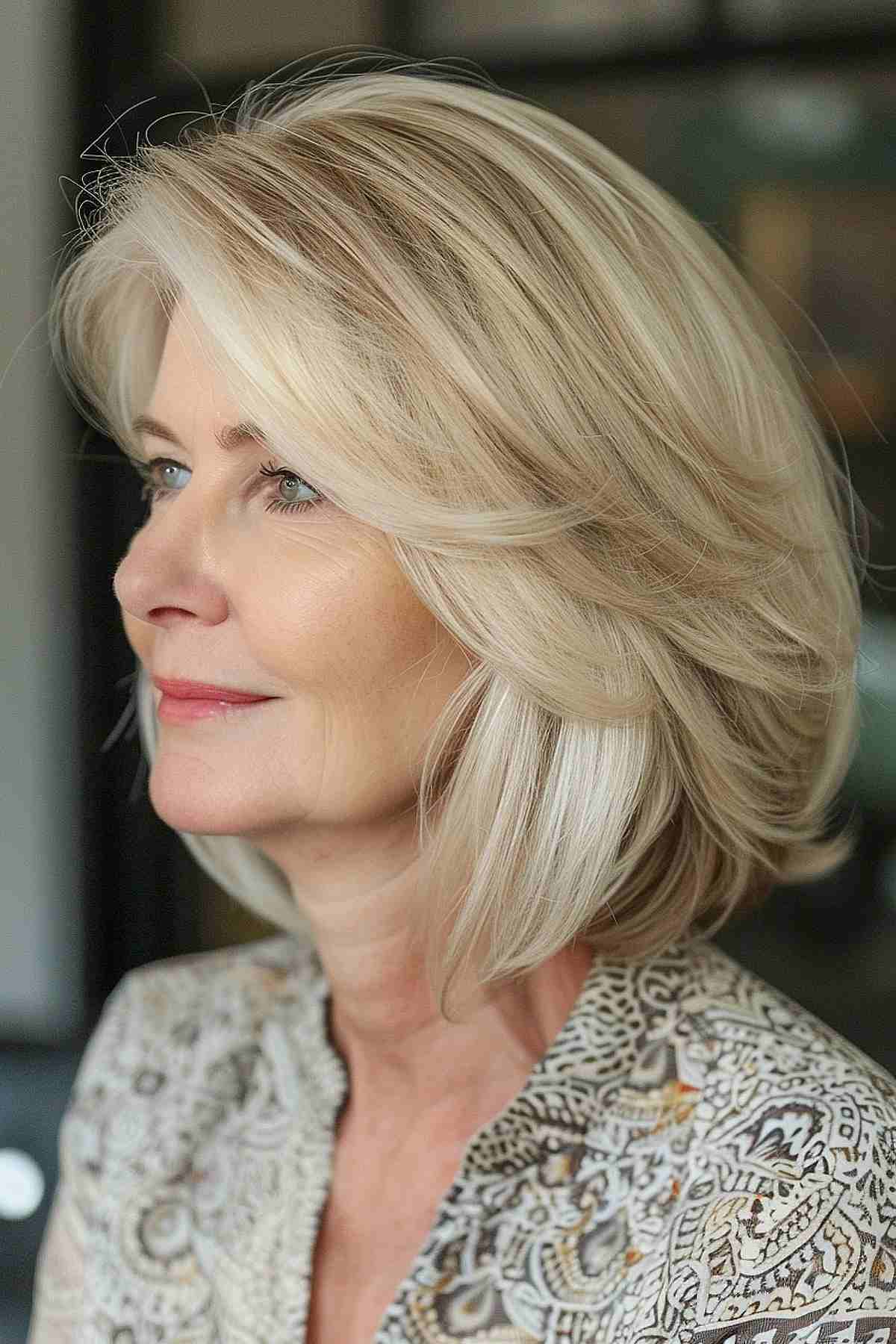 25 Stylish & Easy Medium-Length Hairstyles for Ladies in Their 60s