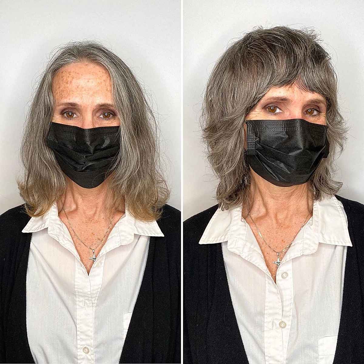 24 Modern Medium Shaggy Hairstyles Women Over 60 Can Pull Off