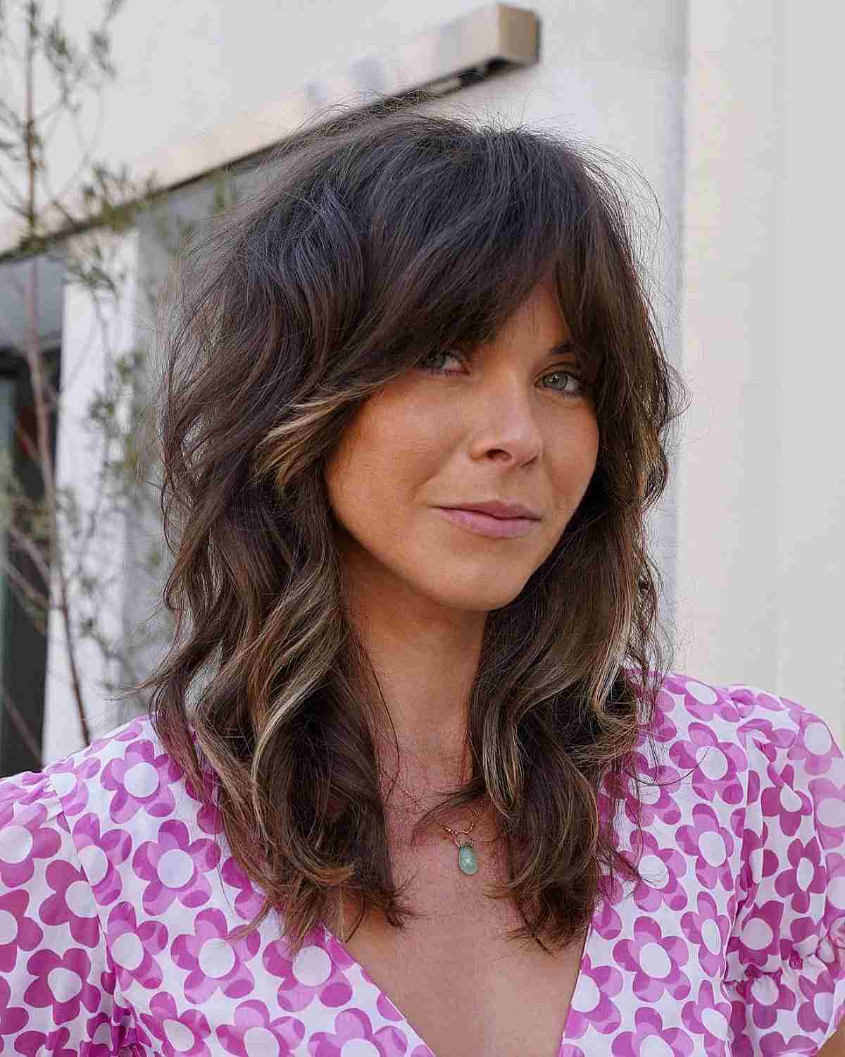 80 Best Medium Shags with Bangs You Can Get Right Now