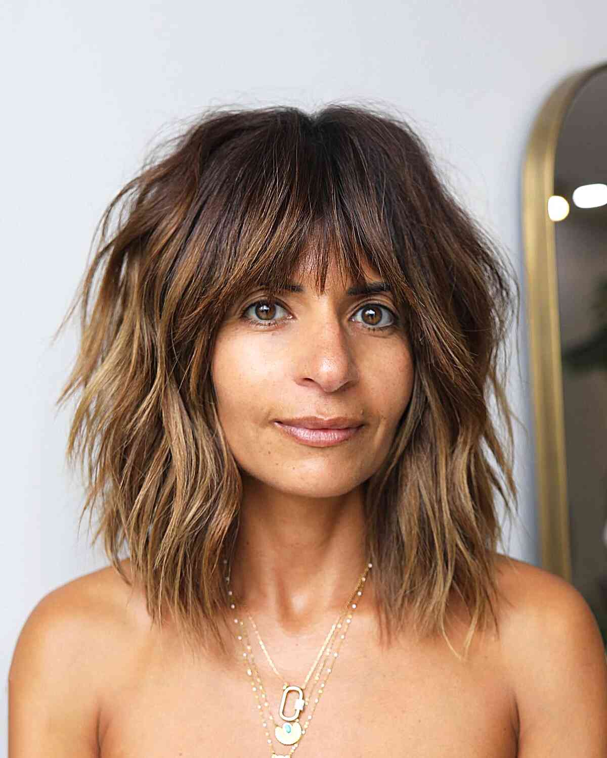 80 Best Medium Shags with Bangs You Can Get Right Now