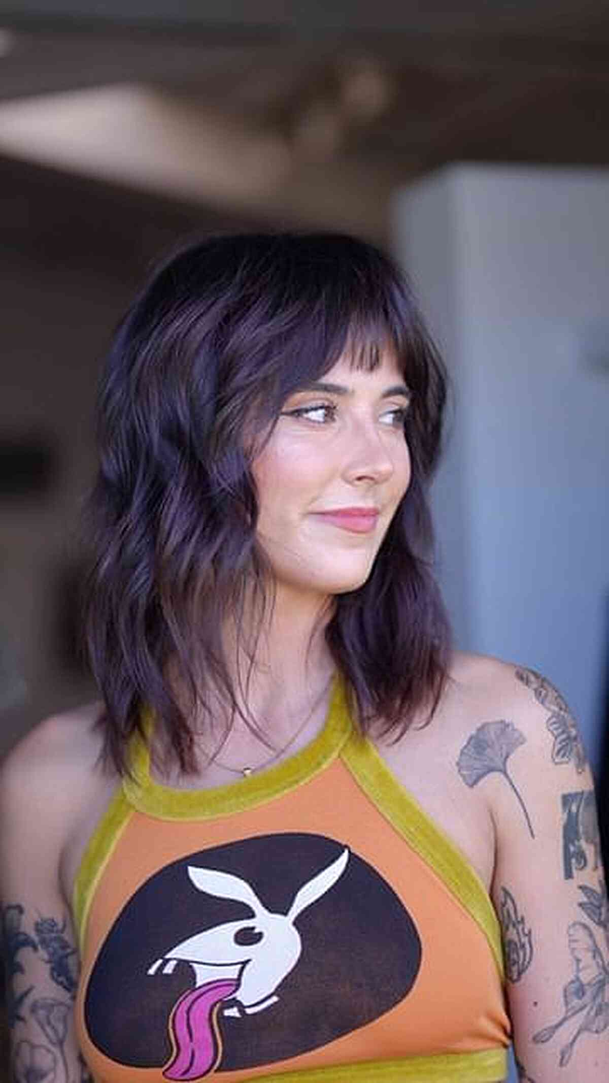 80 Best Medium Shags with Bangs You Can Get Right Now