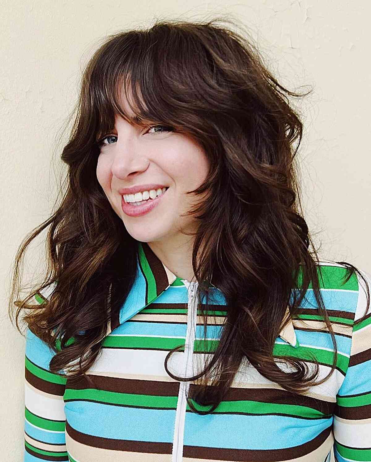 80 Best Medium Shags with Bangs You Can Get Right Now