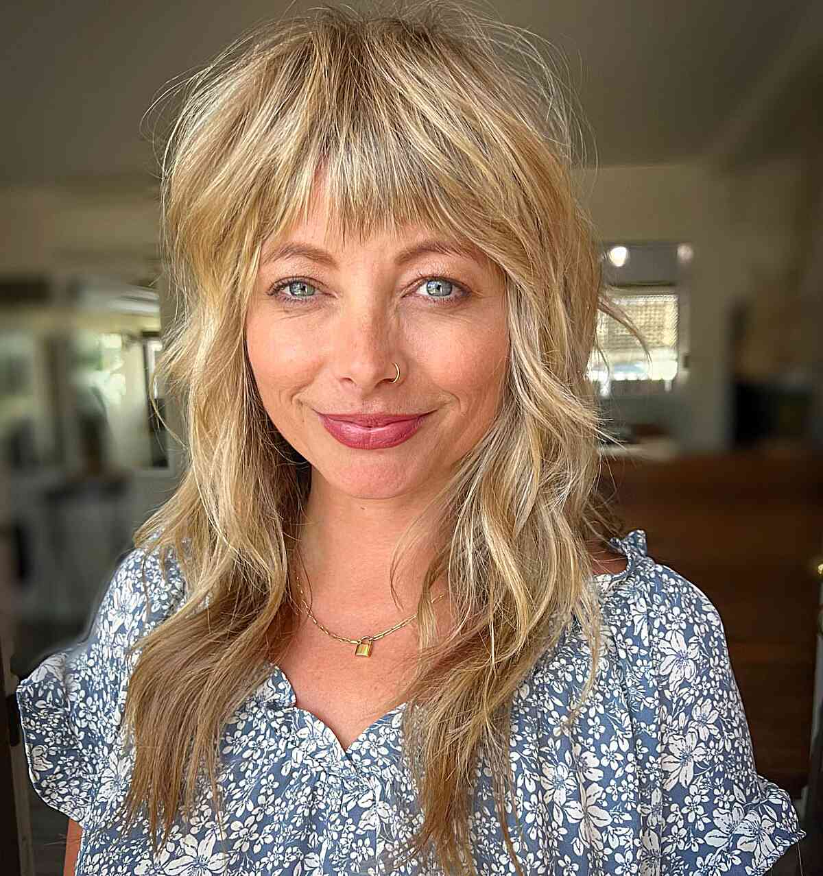 80 Best Medium Shags with Bangs You Can Get Right Now