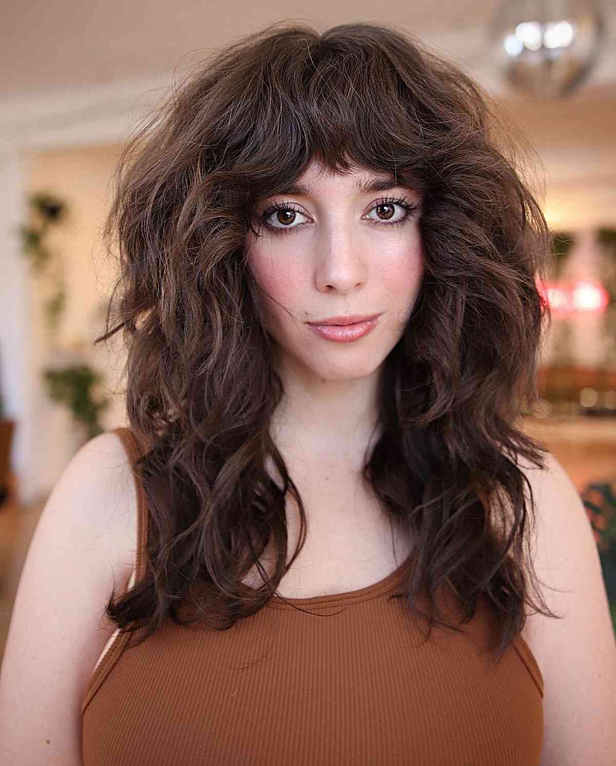 80 Best Medium Shags with Bangs You Can Get Right Now