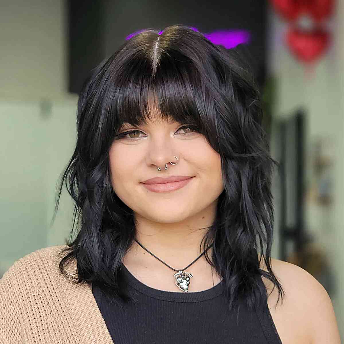 80 Best Medium Shags with Bangs You Can Get Right Now