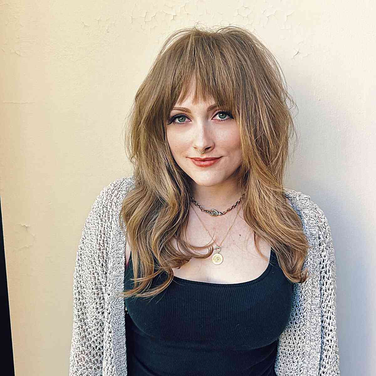 80 Best Medium Shags with Bangs You Can Get Right Now