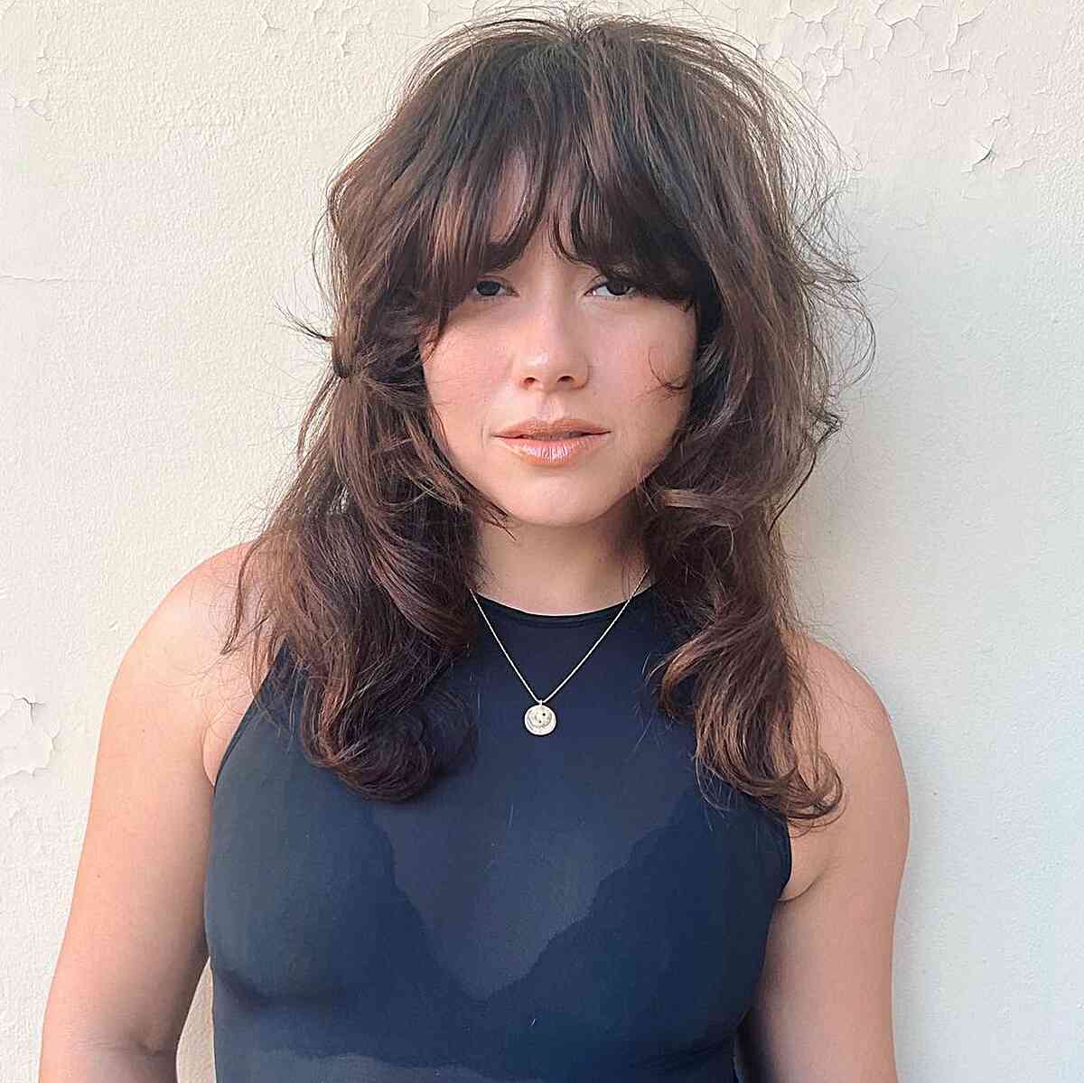 80 Best Medium Shags with Bangs You Can Get Right Now