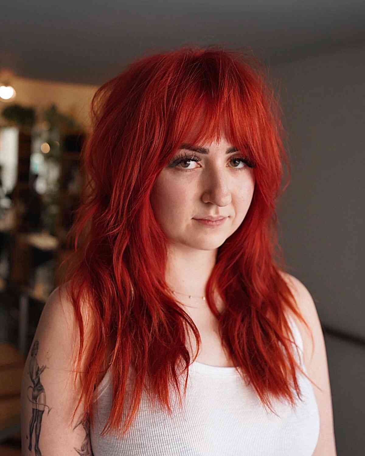 80 Best Medium Shags with Bangs You Can Get Right Now