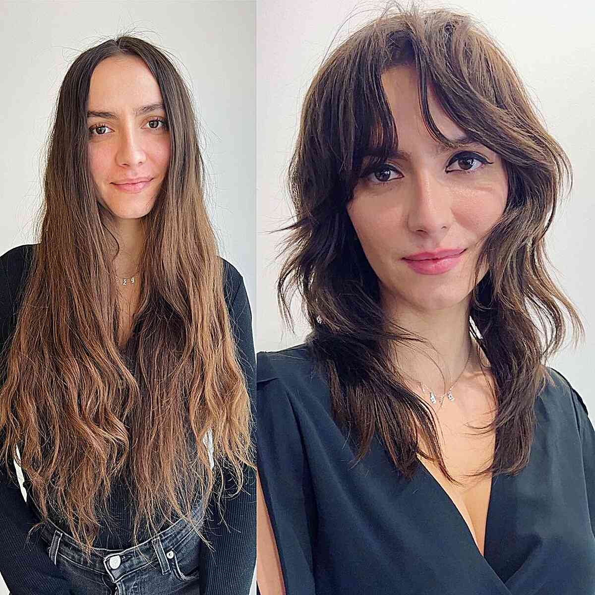 80 Best Medium Shags with Bangs You Can Get Right Now