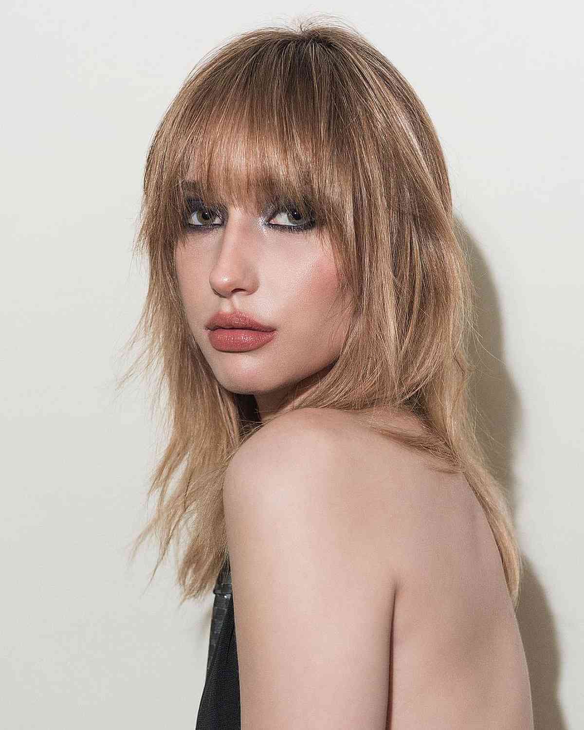 80 Best Medium Shags with Bangs You Can Get Right Now