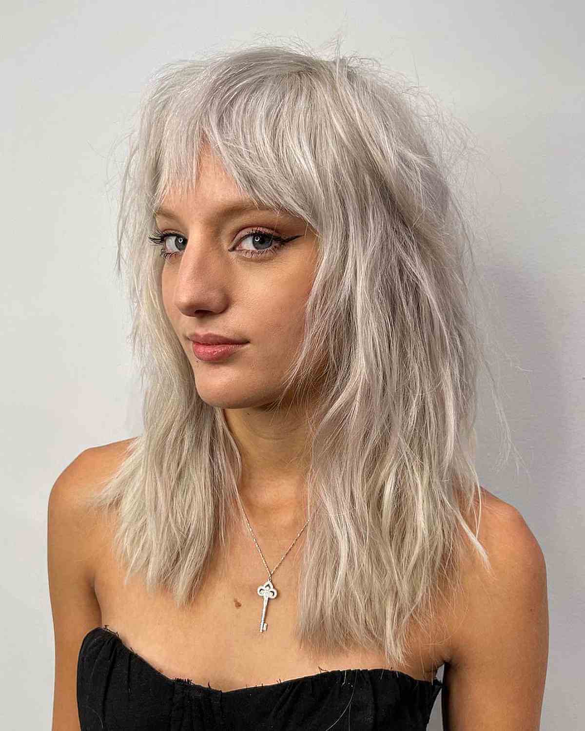 80 Best Medium Shags with Bangs You Can Get Right Now
