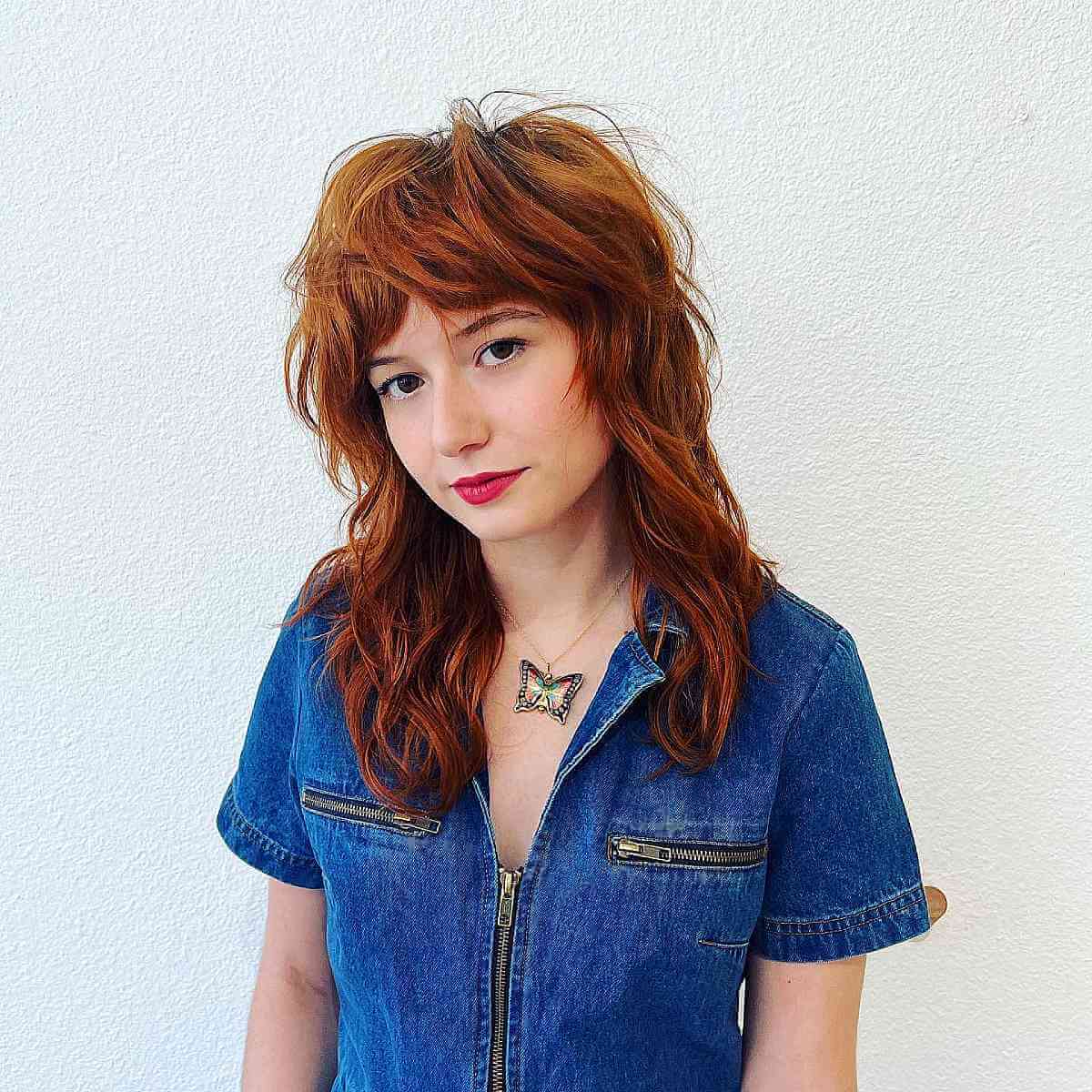 80 Best Medium Shags with Bangs You Can Get Right Now