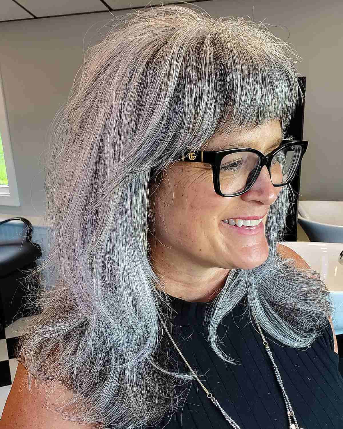 80 Best Medium Shags with Bangs You Can Get Right Now