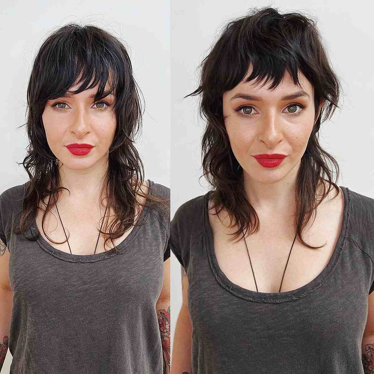 80 Best Medium Shags with Bangs You Can Get Right Now